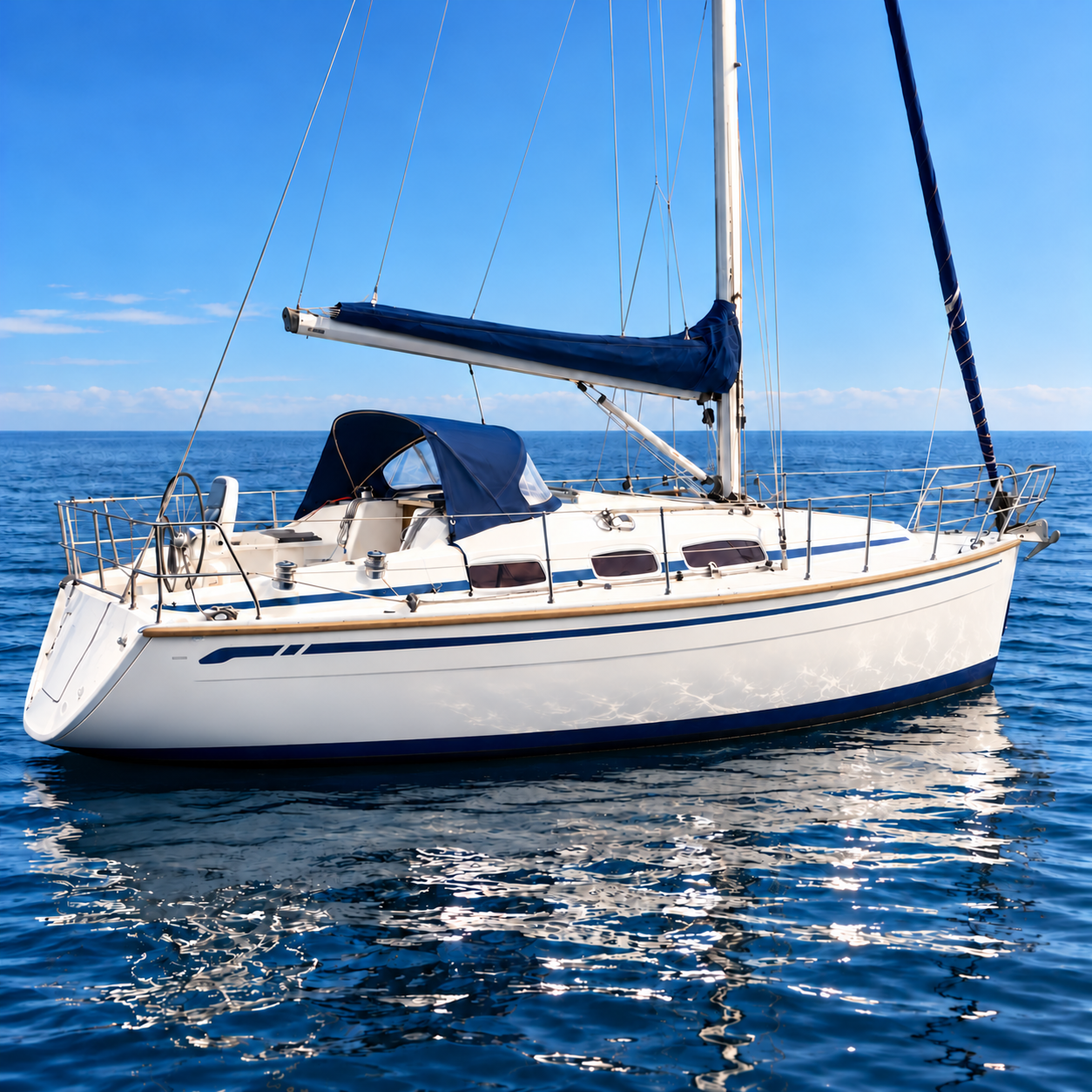 Saphira Segelyacht auf dem Meer